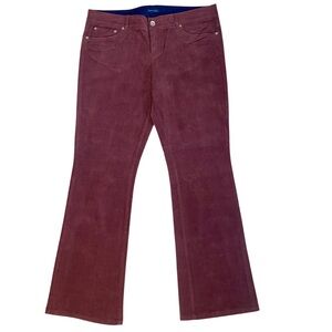 Tommy Hilfiger Women's Wide Leg Corduroy Pants in Burgundy